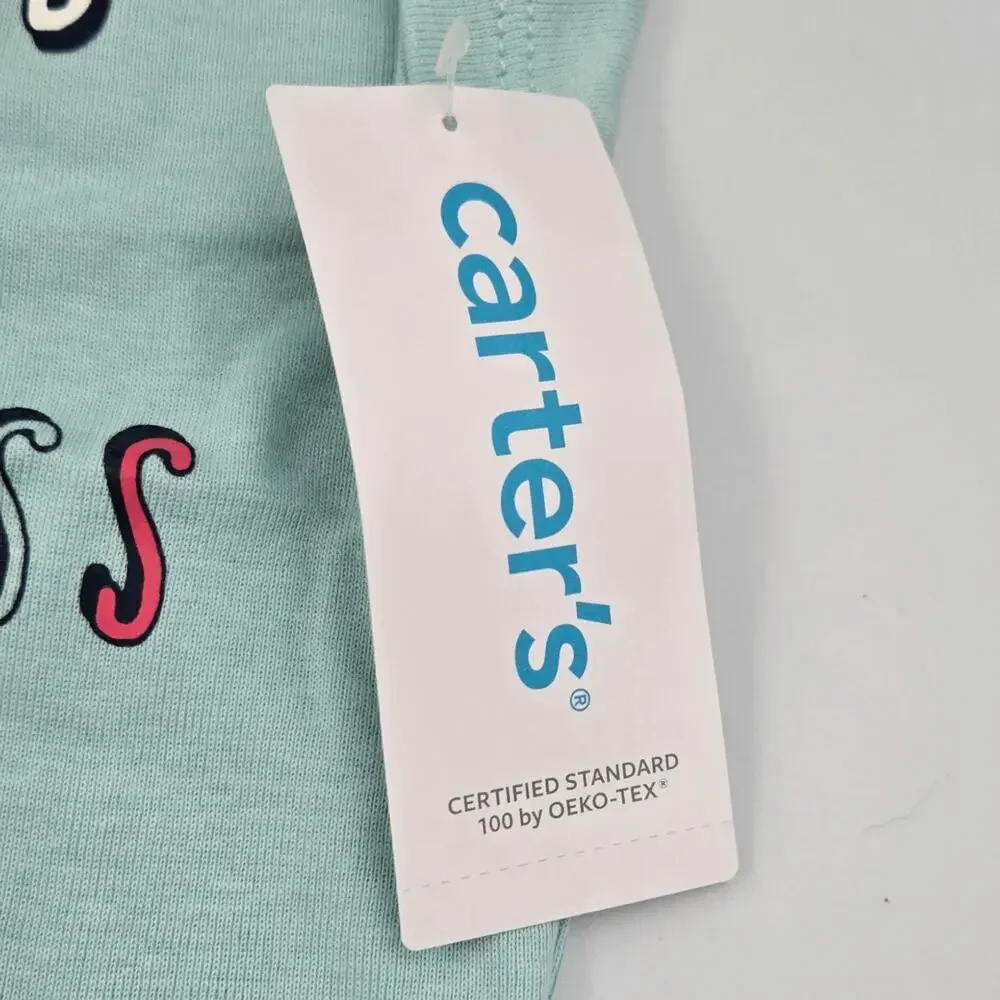 Carter's 6 Month One Piece Bodysuit United by Kindness Light Blue-Green